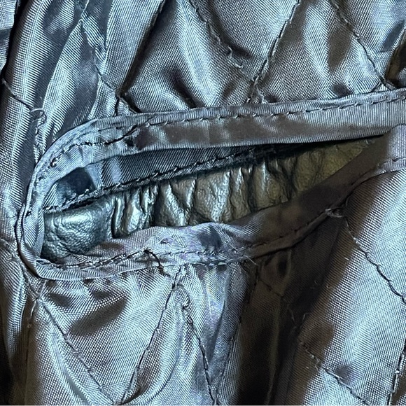 Hot Leather motorcycle Woman’s jacket Large Black Two Pockets - Picture 10 of 15